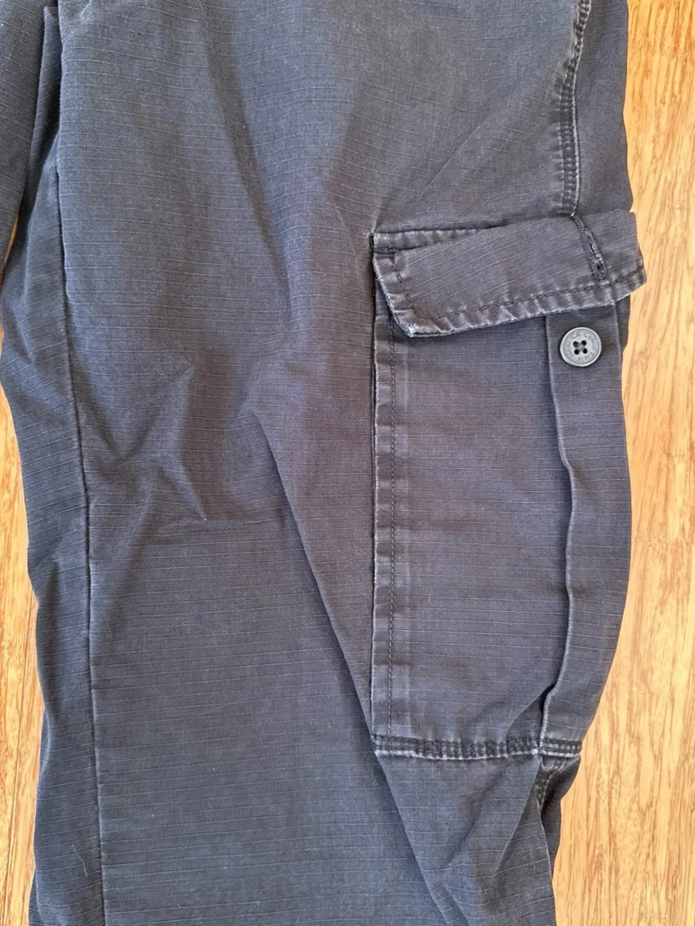 Y2K Calvin Klein Black Cargo Pants with Button Flap Pockets